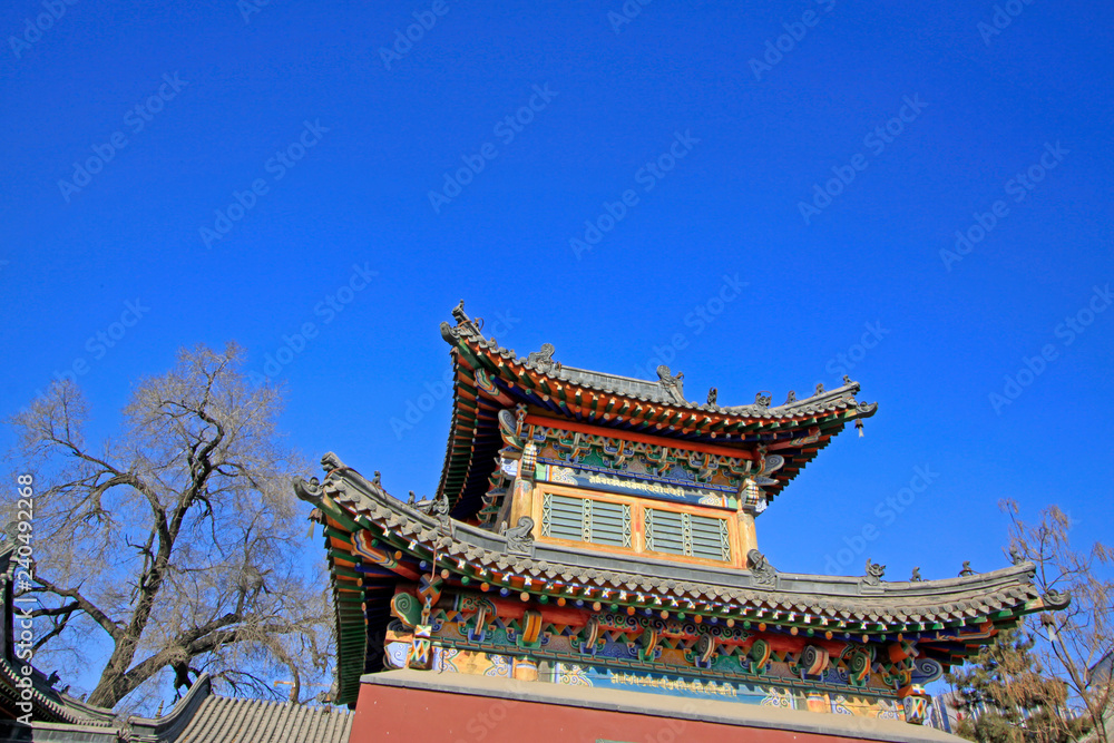 Gray roof in the Five Pagoda Temple, China Gray roof in the Five Pagoda Temple, China