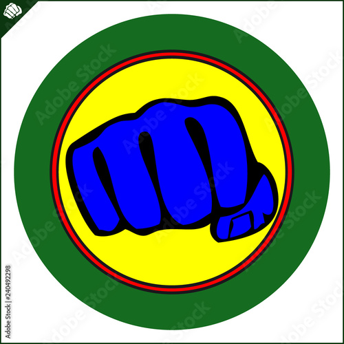 Martial art colored simbol design. Karate emblem.