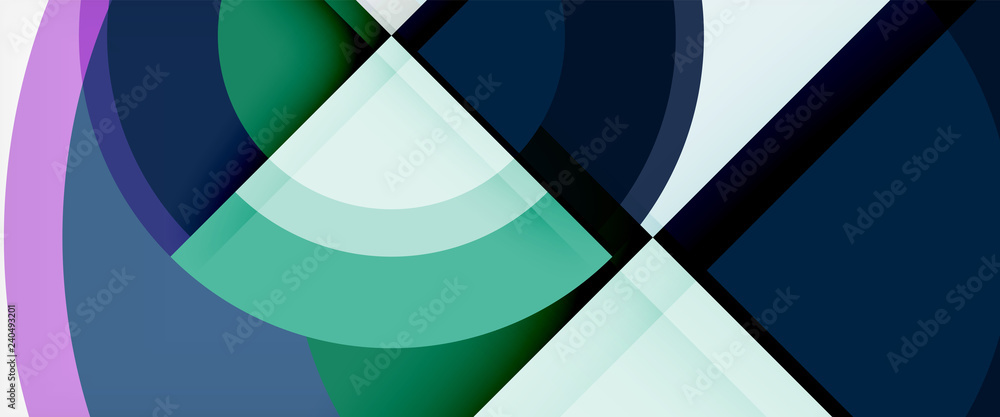 Modern geometric circles abstract background, colorful round shapes with shadow effects Modern geometric circles abstract background, colorful round shapes with shadow effects