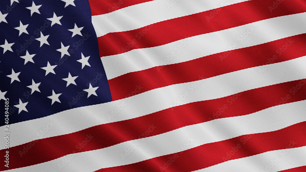 USA flag is waving. United States of America symbol. USA flag is waving. United States of America symbol.