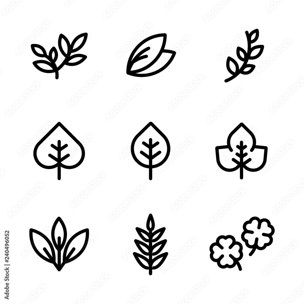 Set of Leaves Icon Set of Leaves Icon