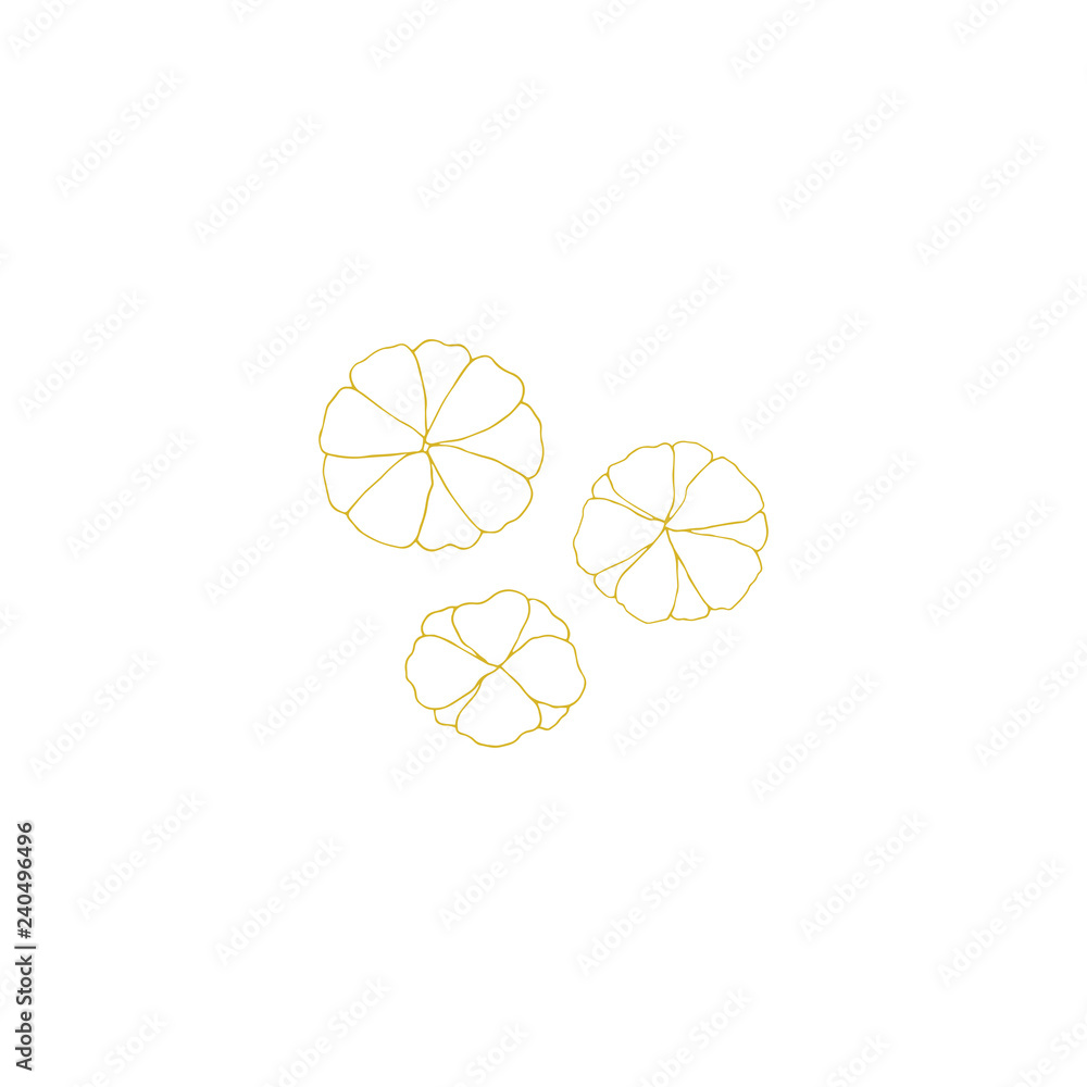 Hand drawn floral object Hand drawn floral object