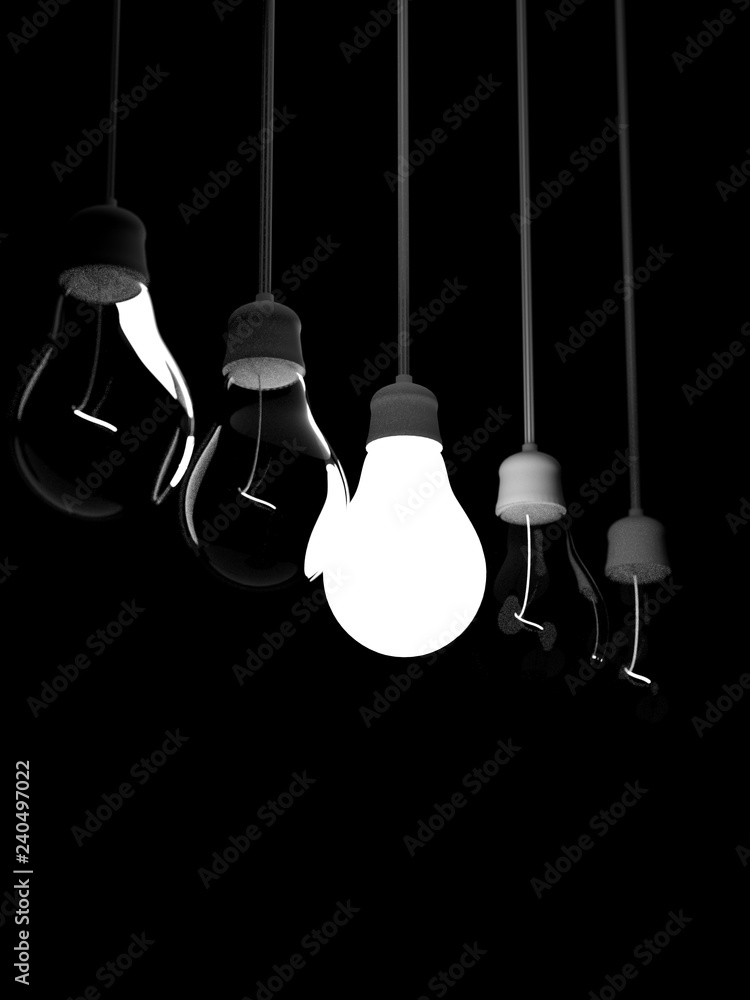 light lamp , 3D rendering light lamp , 3D rendering
