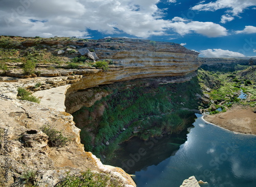 West Kazakhstan. East coast of the Caspian sea. Canyon Saura on the Mangyshlak Peninsula photo