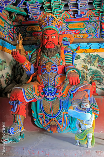 Buddhism gods statue in a temple