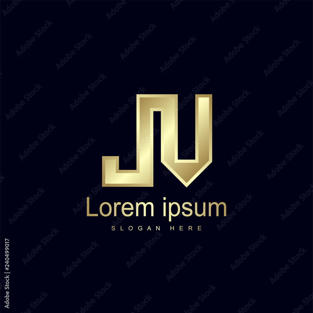 Initial Letter JV Logo Template Vector Design Initial Letter JV Logo Template Vector Design