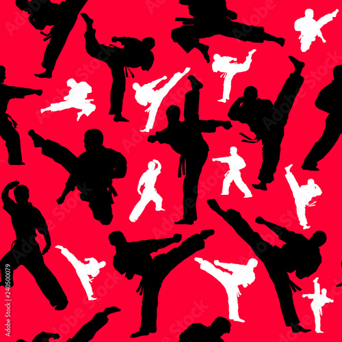 Martial art colored simbol design. Karate emblem.