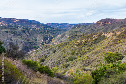 Scenic mountain view in Topanga, California