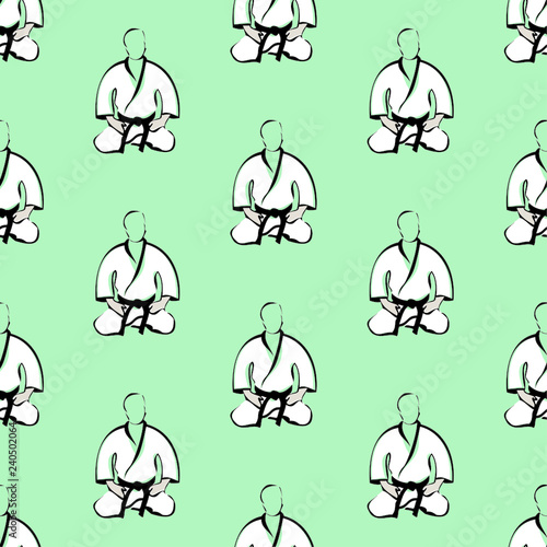 Martial art colored simbol design. Karate emblem.
