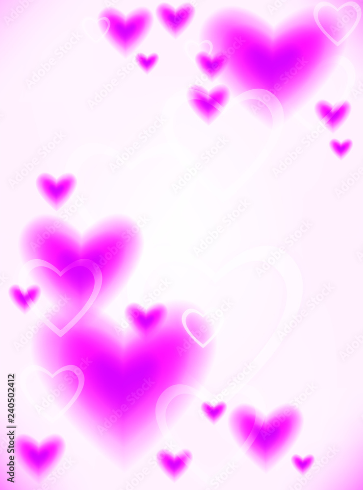 Illustration Valentine Pink Heart.