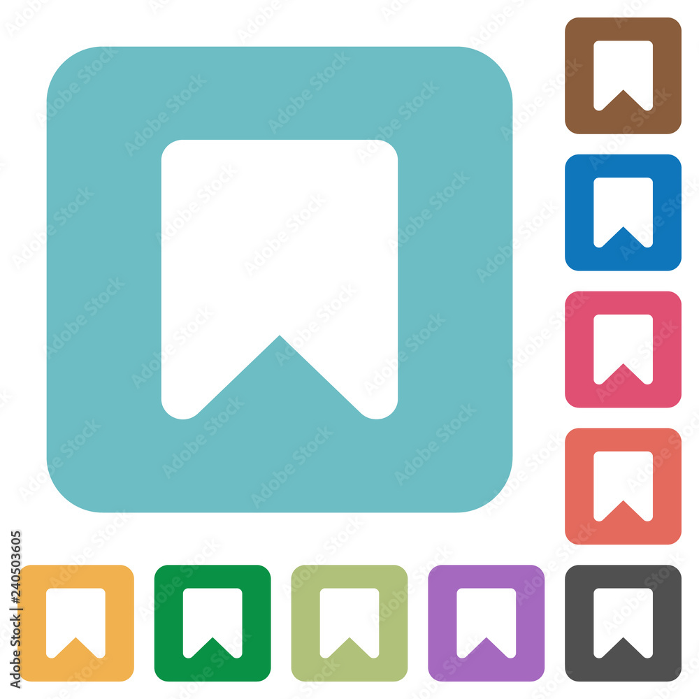 Bookmark rounded square flat icons Bookmark rounded square flat icons