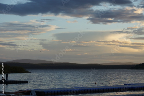 sunset on the pond