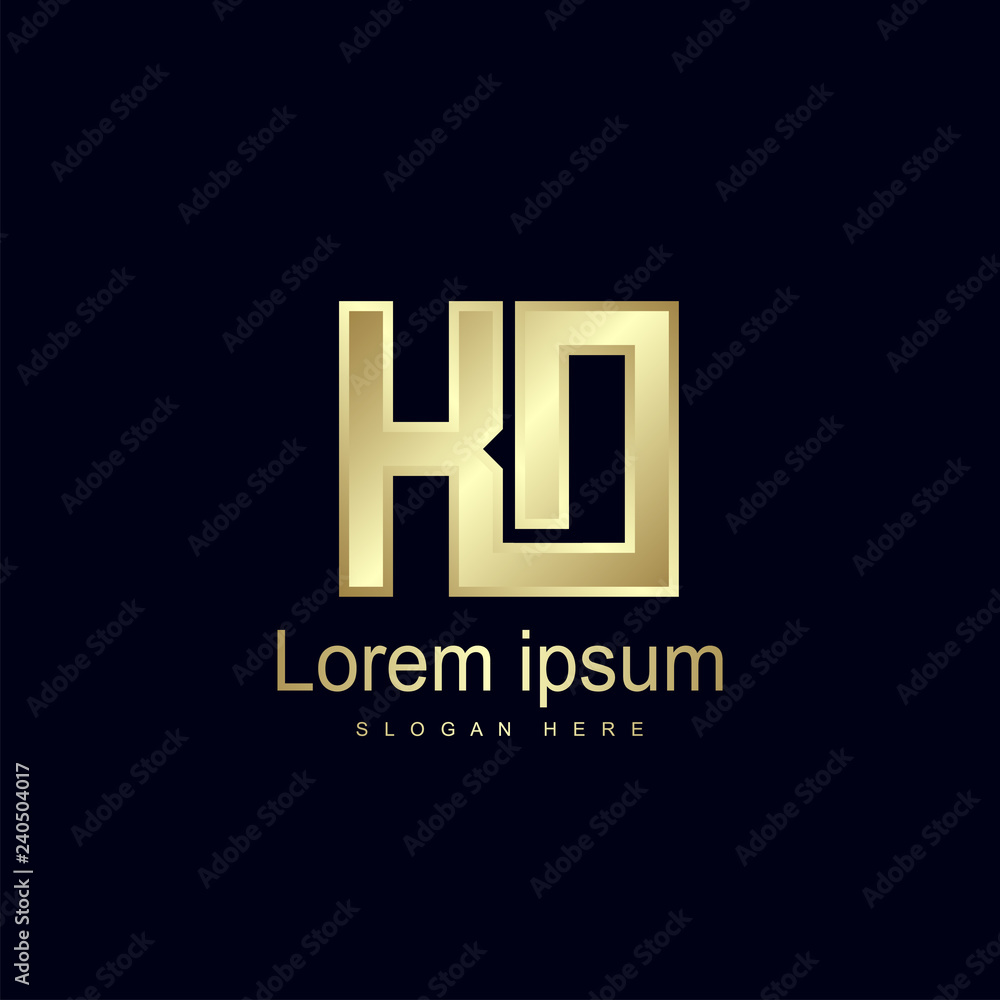 Initial Letter KO Logo Template Vector Design Initial Letter KO Logo Template Vector Design