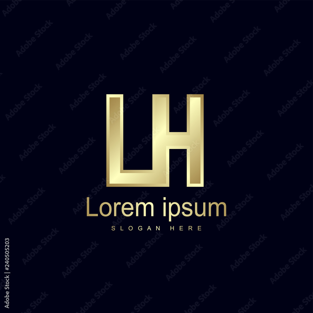 Initial Letter LH Logo Template Vector Design Initial Letter LH Logo Template Vector Design