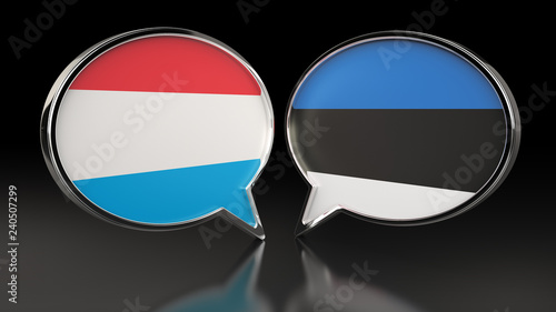 Luxembourg and Estonia flags with Speech Bubbles. 3D illustration Free Download Luxembourg and Estonia flags with Speech Bubbles. 3D illustration - GFXLoad