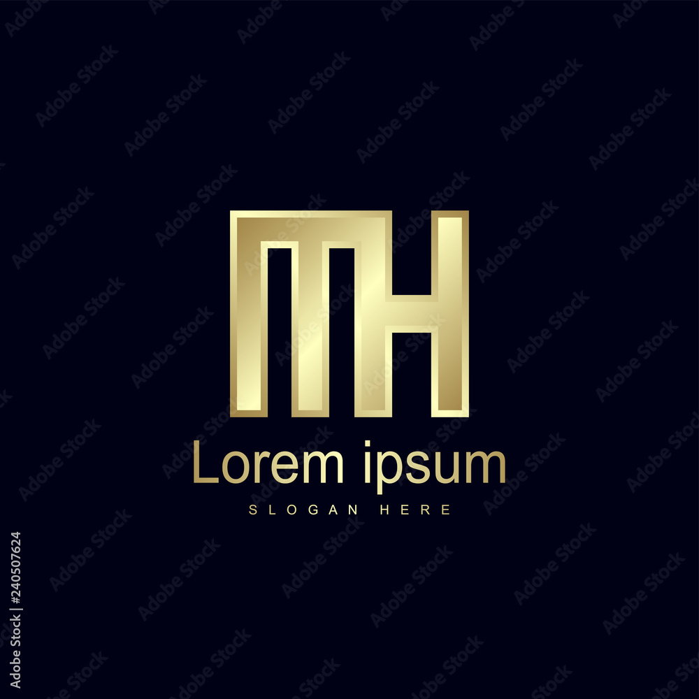 Initial Letter MH Logo Template Vector Design Initial Letter MH Logo Template Vector Design