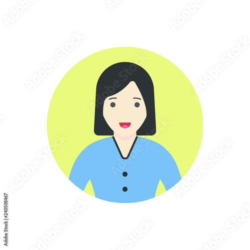 simple illustration of Woman Avatar Icon