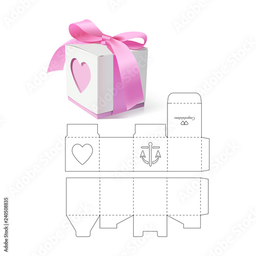 Retail Gift Box with Die Cut Template