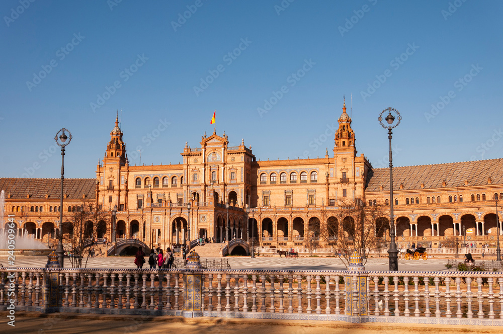 Fototapeta premium Spanish square in Seville