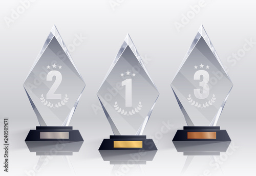 Competition Trophies Realistic Set