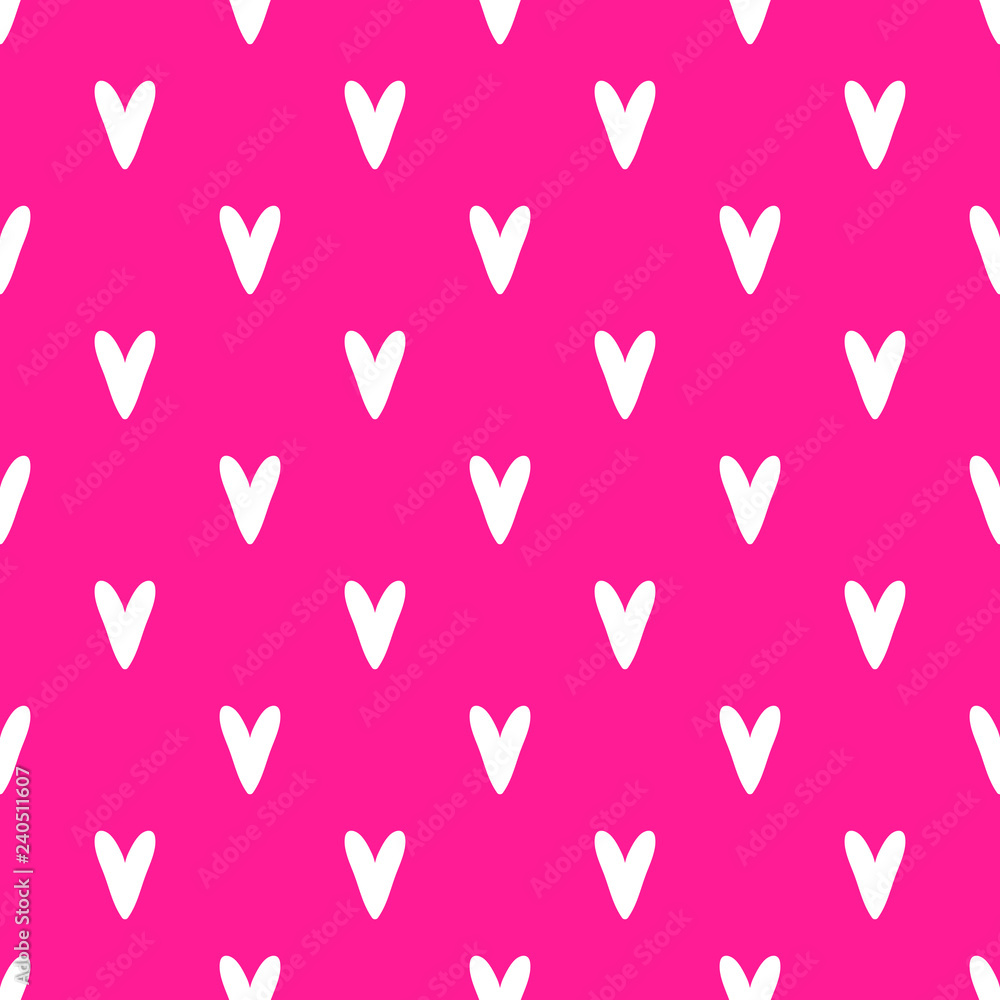 Pink vector seamless pattern for Valentine's Day Pink vector seamless pattern for Valentine's Day