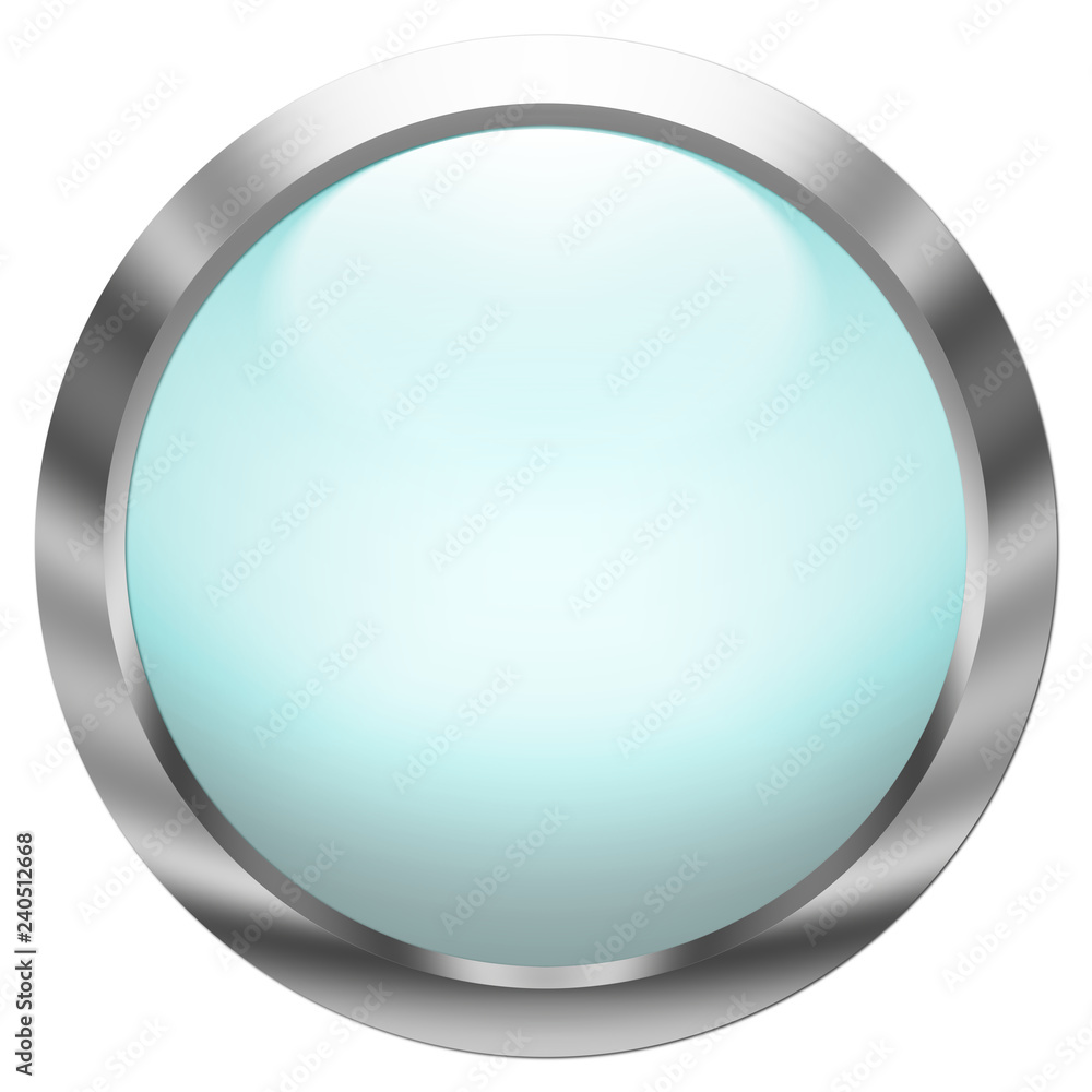 Hellblauer Glasbutton