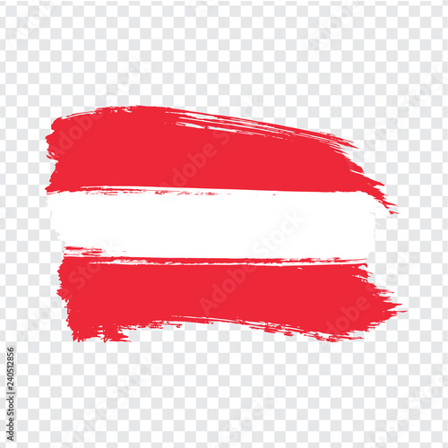 Flag Austria from brush strokes.  Flag Austrian Republic on transparent background for your web site design, logo, app, UI. Stock vector. Vector illustration EPS10.