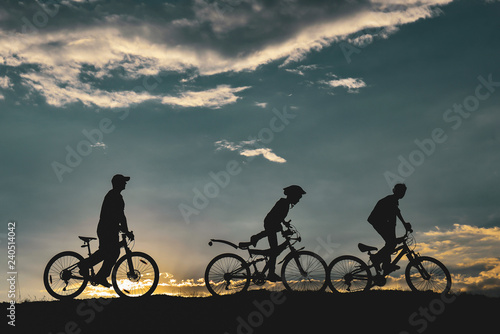 Young Cyclists Morning Sport
