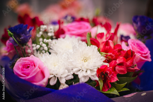 bouquet of white roses