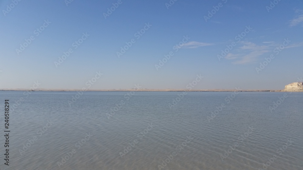 Obraz premium Great Western Salt Lake at Siwa Oasis, Egypt, Western Libyan Desert
