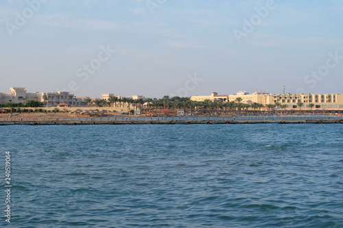 Hotel on the sandy beach of the Red Sea Egypt © Oleg