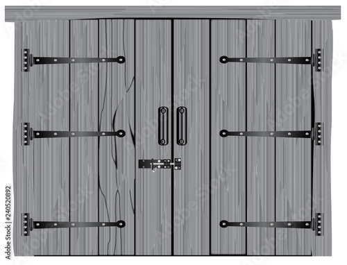 Old Hardwood Barn Door