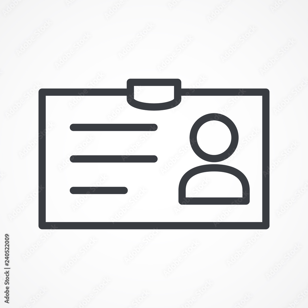 Id card, people icon. Business cards icon. Identification Id card, people icon. Business cards icon. Identification