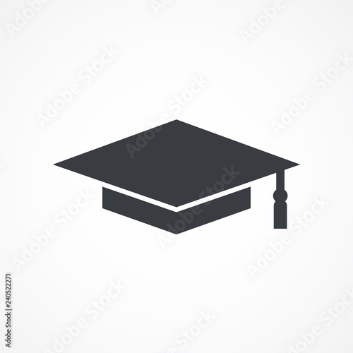 Graduation cap icon. Education