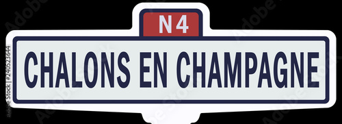 Konstfotografi CHALONS EN CHAMPAGNE - Ancien panneau entrée d'agglomération
