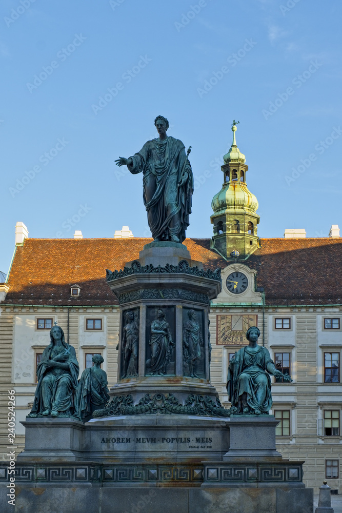 Kaiser Franz II Monument at the Hofburg Palace in Vienna, Austria