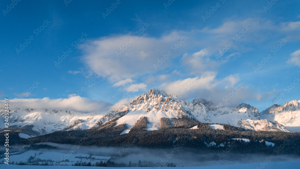 Das Panorama der Berge am Wilden Kaiser in Tirol