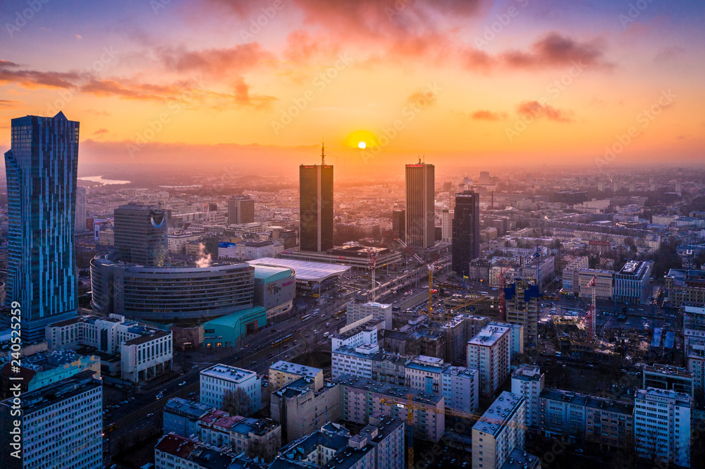 Warszawa z lotu ptaka