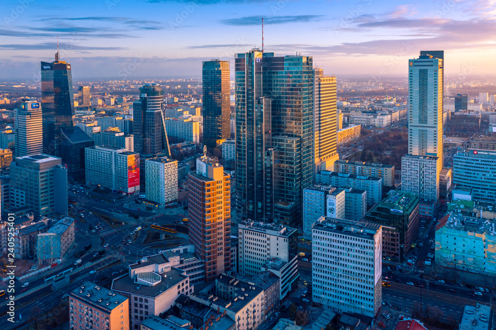 Warszawa z lotu ptaka