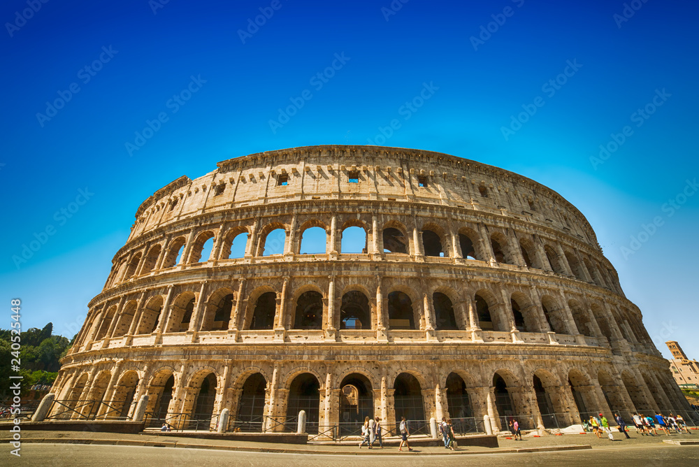 A view of colosseum in Rome-italy