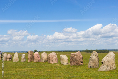 Ales Stenar - a megalithic monument in Scania in southern Sweden.