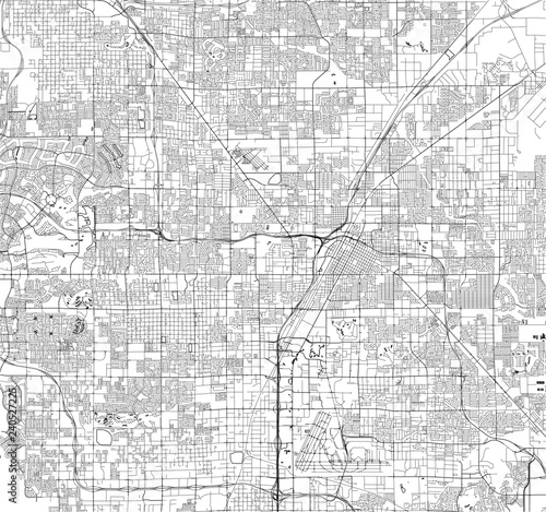 map of the city of Las Vegas, Nevada, USA