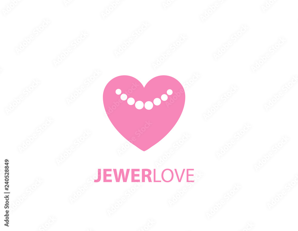 Love Necklace Jewellery design logo