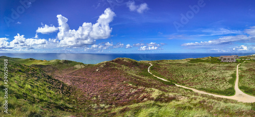 Bild auf Leinwand Panorama of the island Sylt, Germany, near Kampen as seen from the Uwe Dune
