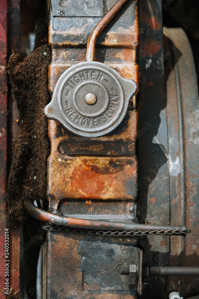 Old car engine part