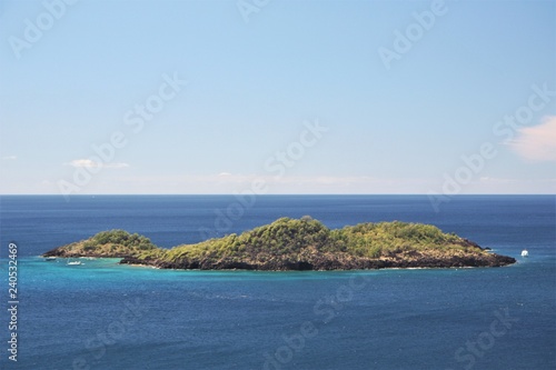 Guadeloupe, ilet du pigeon dans la baie de Malendure 