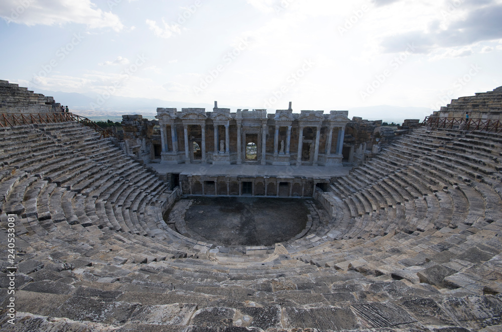 Theater of ancient city Hierapolis, Denizli / Turkey