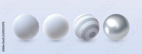 Abstract 3d spheres set.