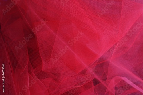 Red colored mesh fabric