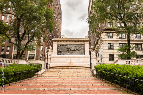 Photography Monument to Fallen Firefighters in Riverside Park, New York City.